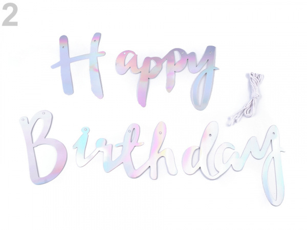 Párty dekorace / girlanda Happy Birthday