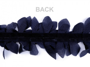 Prýmek lístky / květy na monofilu šíře 100 mm s perleťovým efektem