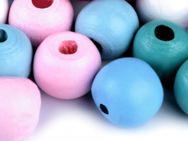 Dřevěné korálky Ø10 mm 2. jakost