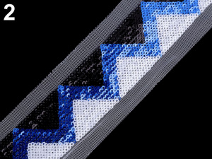 Flitrový prýmek na monofilu šíře 40 mm