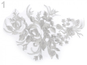 Velká lurexová aplikace / vsadka na společenské šaty