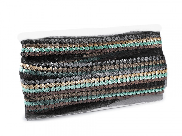 Flitrový prýmek na monofilu šíře 23 mm