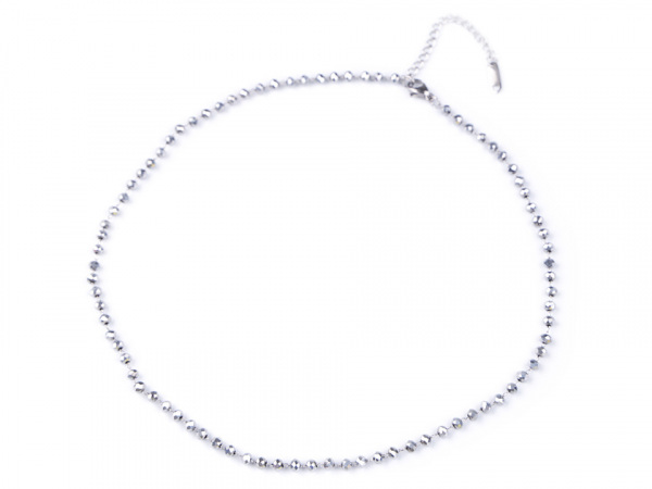 Náhrdelník z nerezové oceli s broušenými korálky