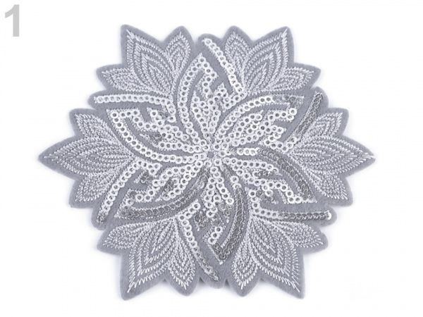 Nažehlovačka květ s flitry