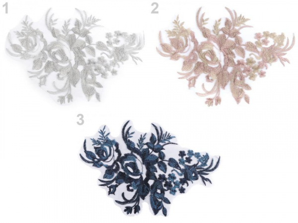 Velká lurexová aplikace / vsadka na společenské šaty