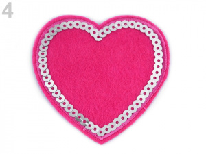 Nažehlovačka srdce s flitry