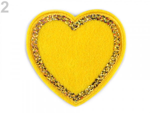 Nažehlovačka srdce s flitry