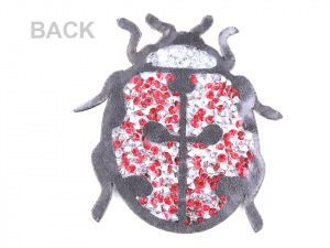 Velká nažehlovačka beruška s kamínky