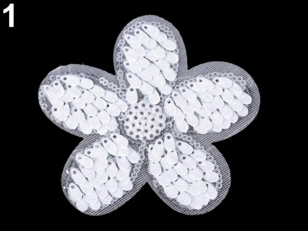 Nažehlovačka květ s flitry