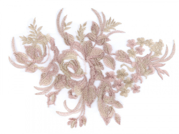 Velká lurexová aplikace / vsadka na společenské šaty