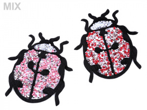 Velká nažehlovačka beruška s kamínky