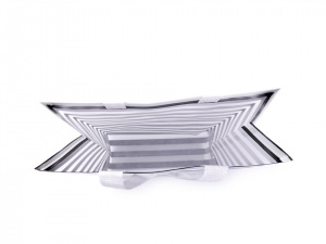 Nákupní taška s pruhy malá 23,5x32,5 cm omyvatelná