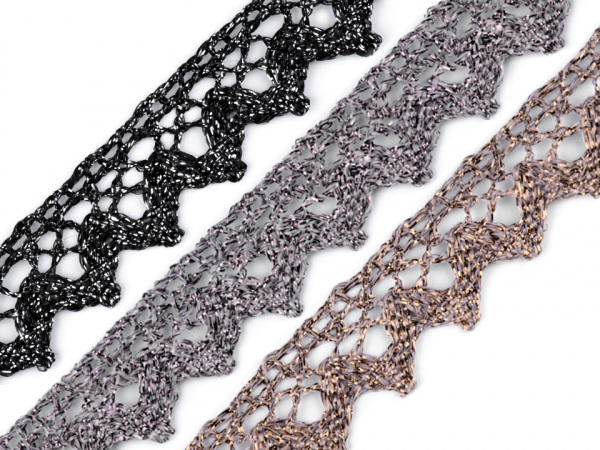 Krajka metalická šíře 15 mm