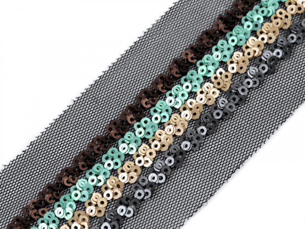 Flitrový prýmek na monofilu šíře 23 mm