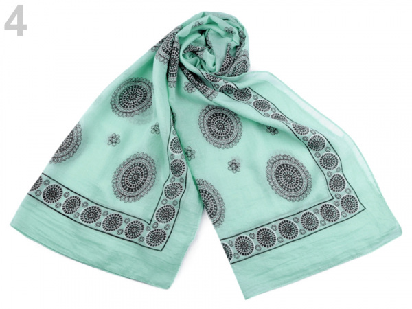 Šála mandala 65x185 cm