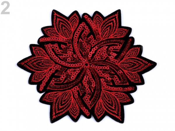 Nažehlovačka květ s flitry