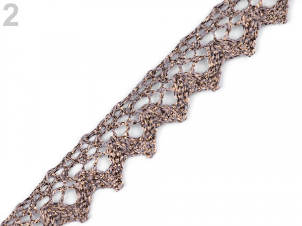 Krajka metalická šíře 15 mm