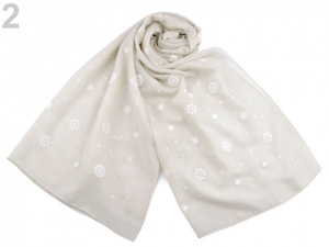 Šála s potiskem malé mandaly 65x185 cm