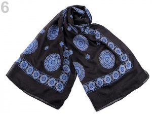 Šála mandala 65x185 cm