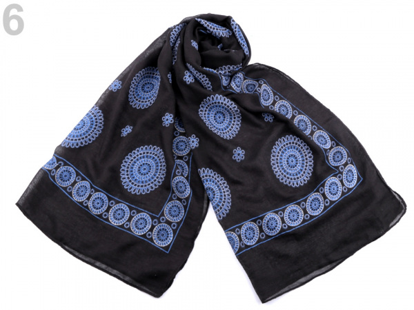 Šála mandala 65x185 cm