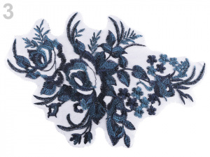 Velká lurexová aplikace / vsadka na společenské šaty