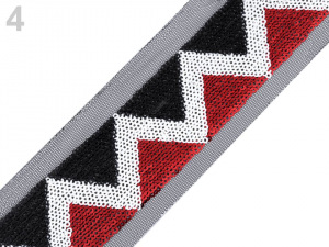 Flitrový prýmek na monofilu šíře 40 mm