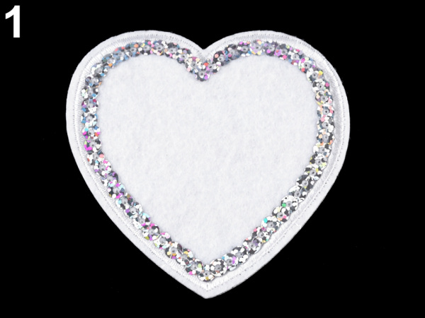 Nažehlovačka srdce s flitry