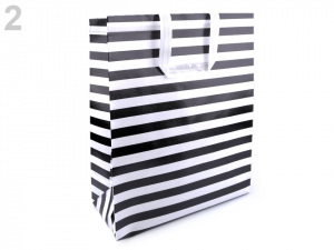 Nákupní taška s pruhy velká 33x45 cm omyvatelná