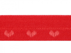 Lemovací pruženka půlená / lampas šíře 15 mm srdce