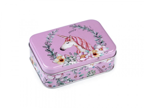 Plechová krabice jednorožec malá