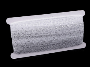 Silonová krajka s lurexem šíře 25 mm