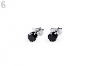 Náušnice s broušenými kamínky z nerezové oceli