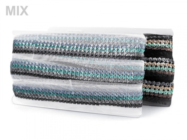 Flitrový prýmek na monofilu šíře 23 mm