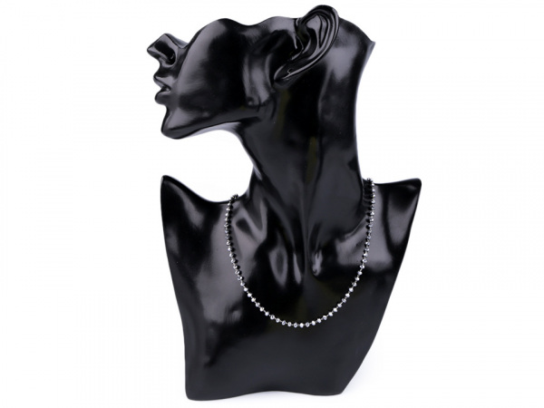 Náhrdelník z nerezové oceli s broušenými korálky