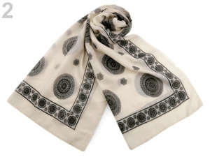 Šála mandala 65x185 cm