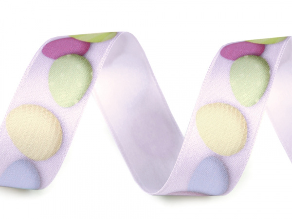 Saténová stuha velikonoční vajíčka šíře 25 mm