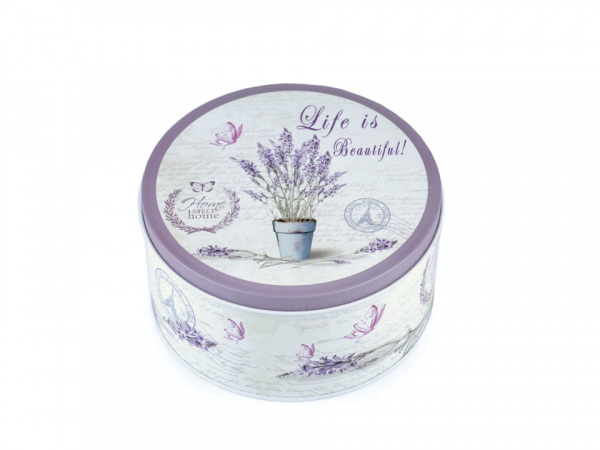 Plechová krabice levandule malá
