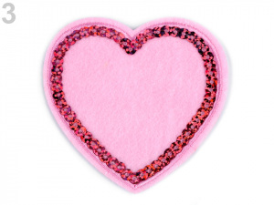 Nažehlovačka srdce s flitry