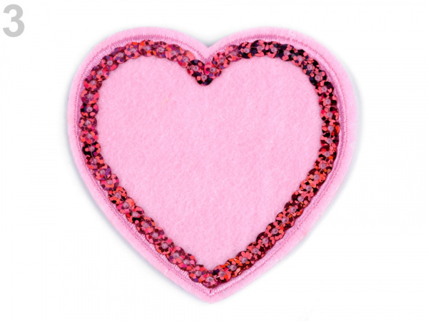 Nažehlovačka srdce s flitry