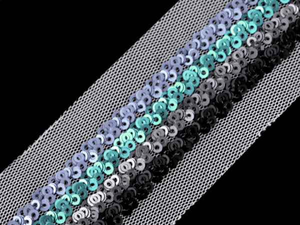 Flitrový prýmek na monofilu šíře 23 mm