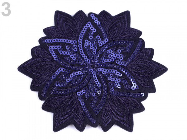 Nažehlovačka květ s flitry