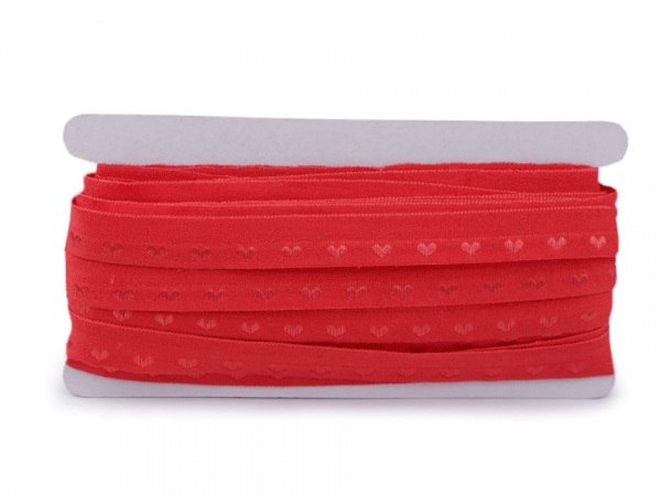 Lemovací pruženka půlená / lampas šíře 15 mm srdce