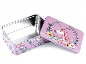 Plechová krabice jednorožec velká