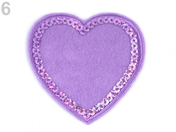 Nažehlovačka srdce s flitry