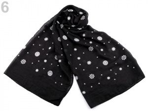 Šála s potiskem malé mandaly 65x185 cm