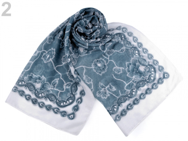 Šála s květy 65x180 cm