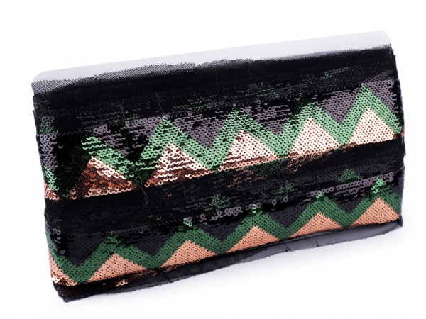 Flitrový prýmek na monofilu šíře 40 mm