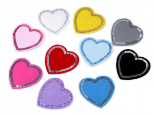 Nažehlovačka srdce s flitry