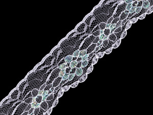 Silonová krajka s AB efektem šíře 40 mm