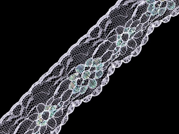 Silonová krajka s AB efektem šíře 40 mm
